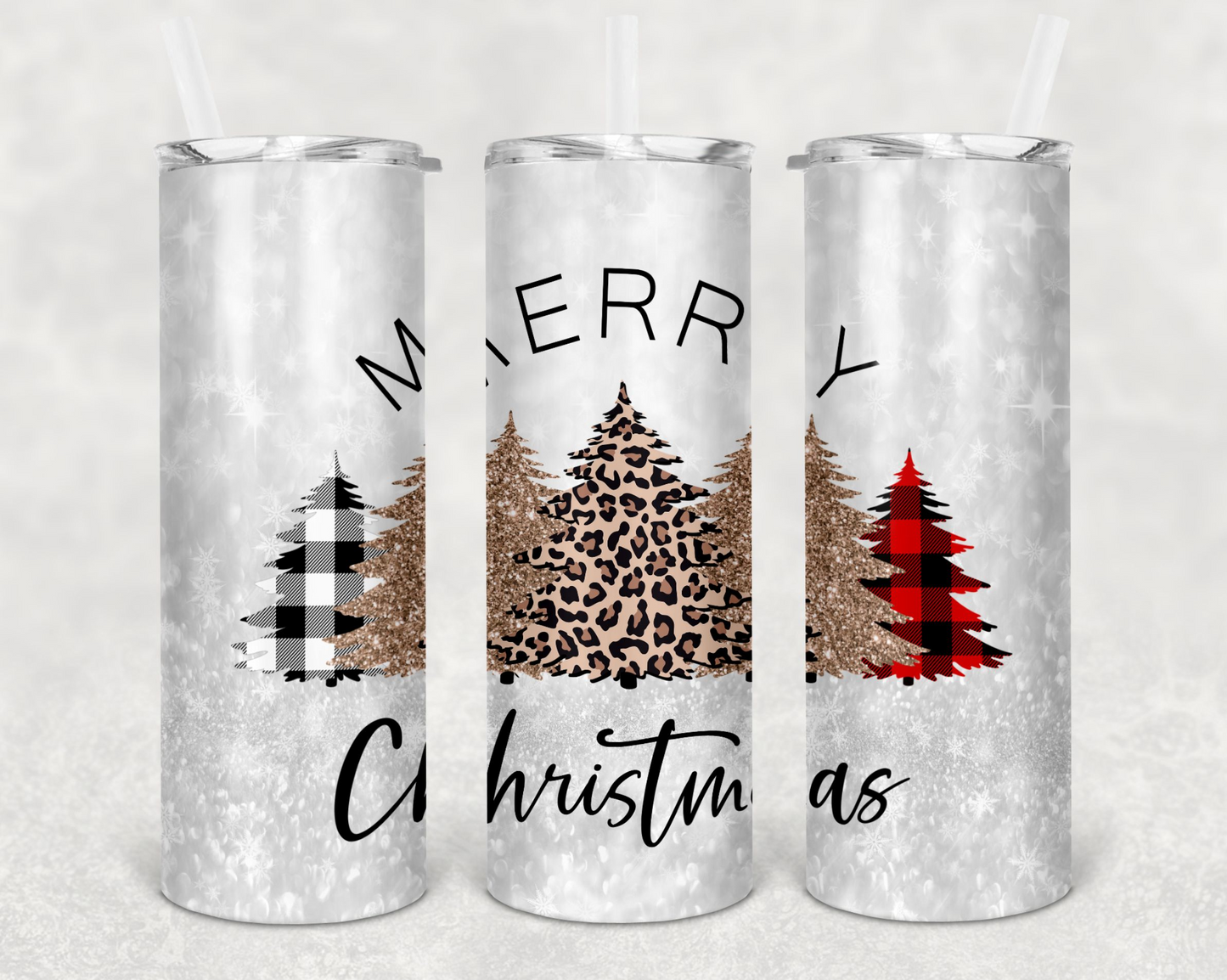 20oz Tumbler- Merry Christmas Tree