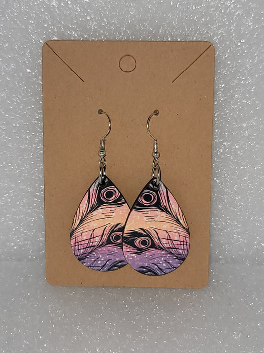 Teardrop Earrings-Peacock