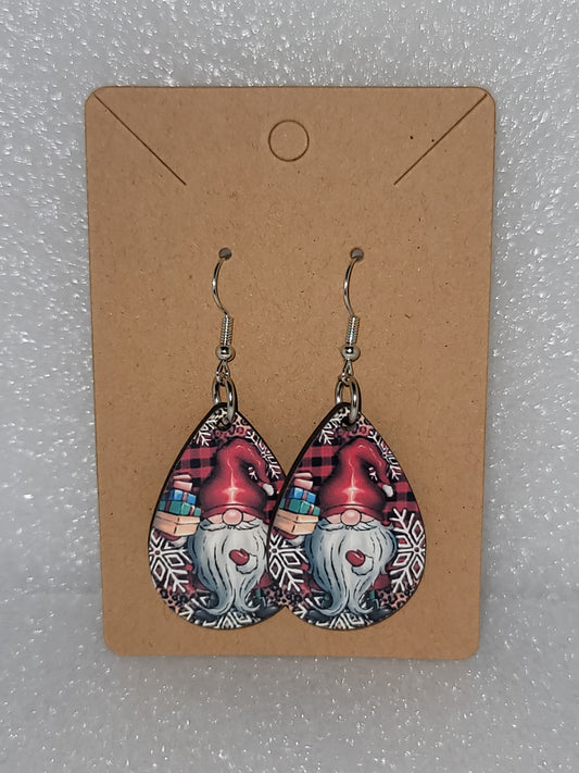 Teardrop Earrings-Christmas Gnomes