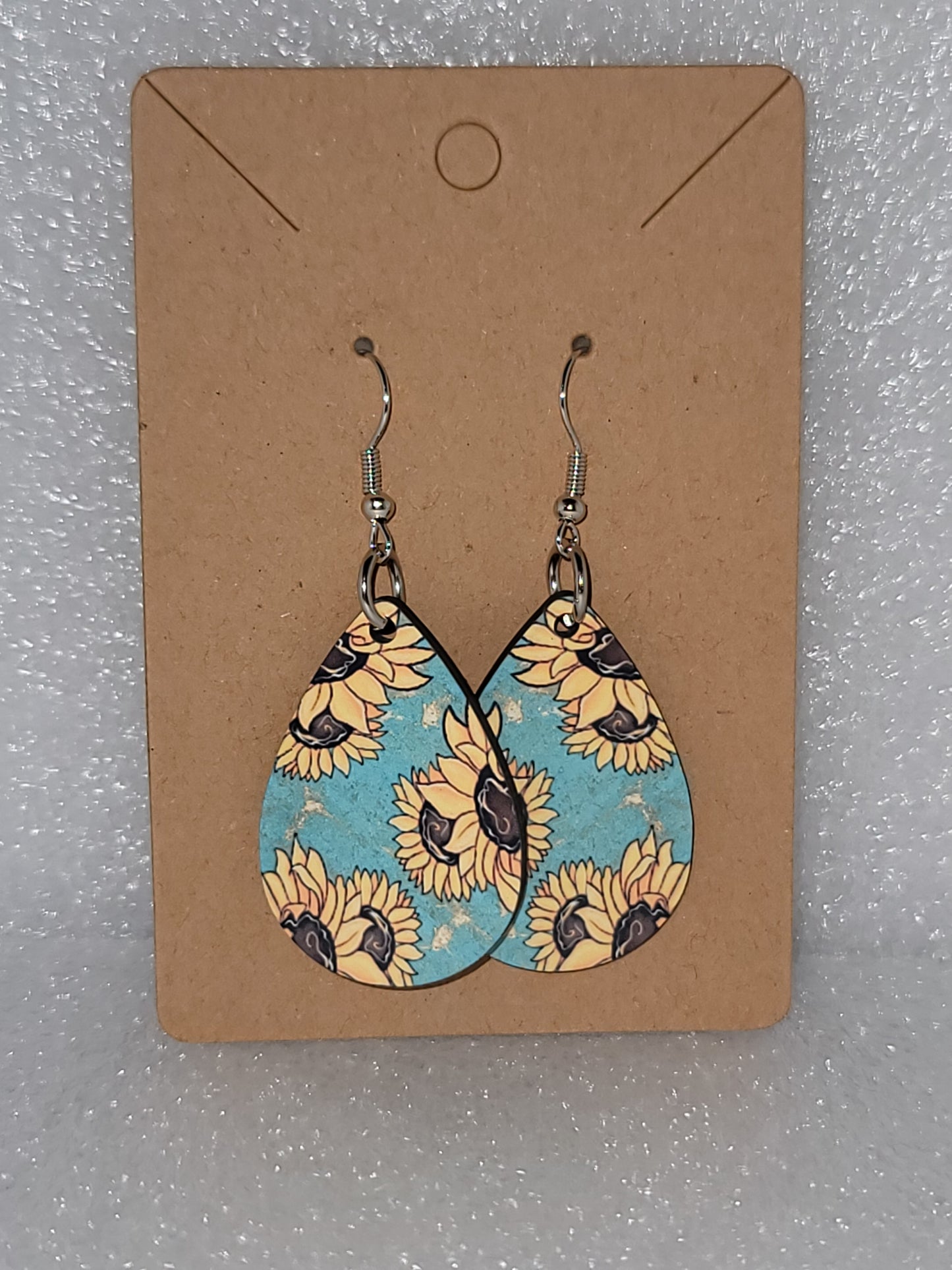 Teardrop Earring-Sunflower Sky