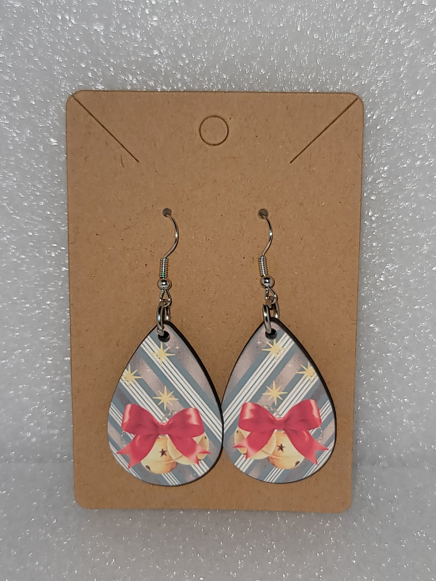 Teardrop Earrings-Christmas Bells