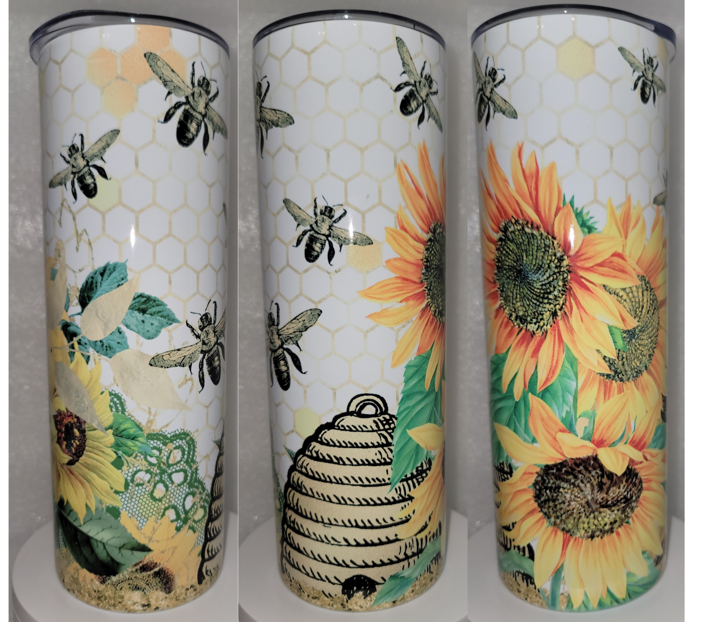 20oz Tumbler- Sunflowers and Honeybees